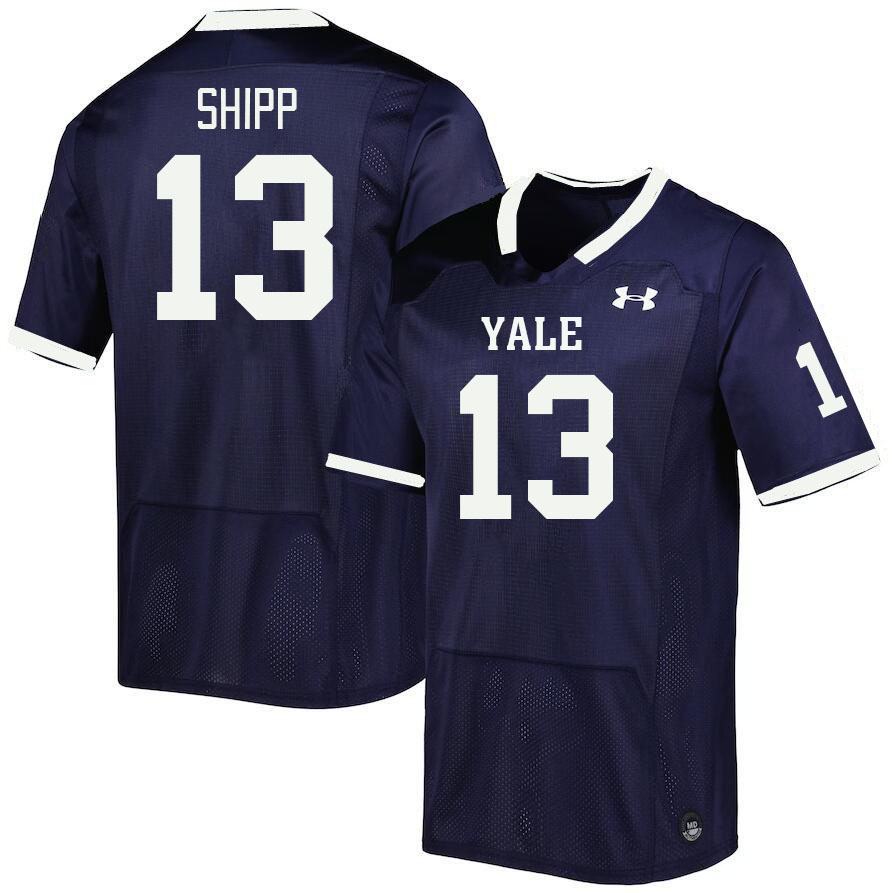 Men-Youth #13 Mason Shipp Yale Bulldogs 2023 College Football Jerseys Stitched-Blue